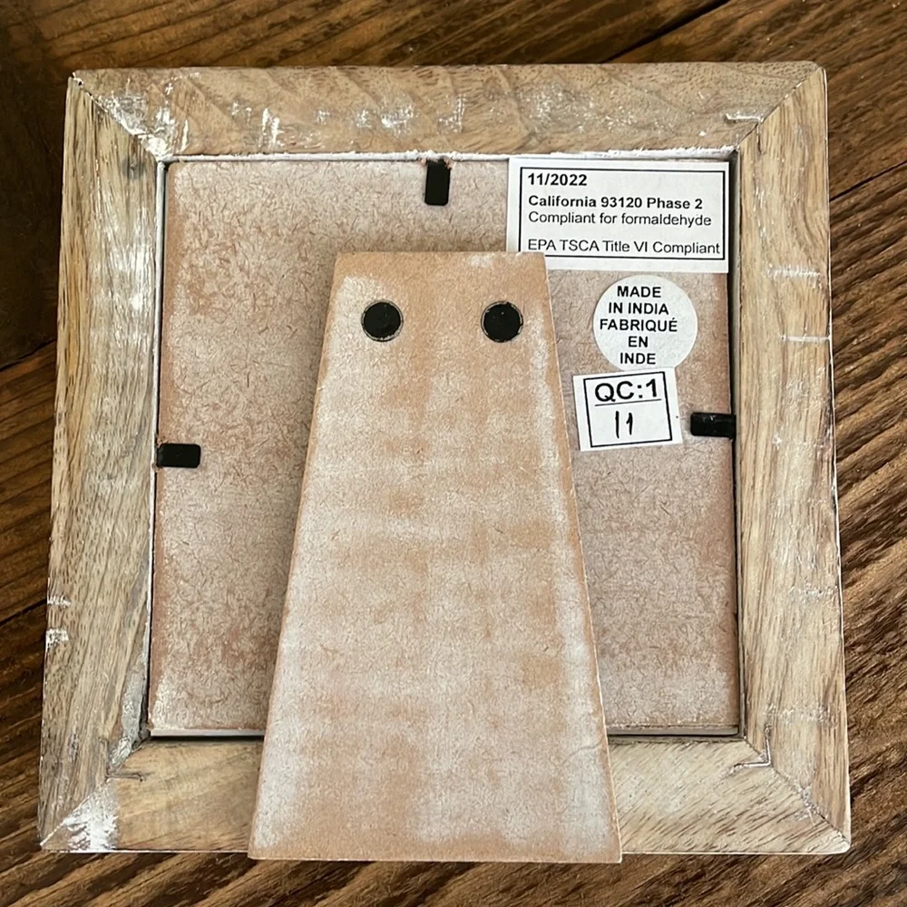 New Rustic White 4”X 4” desk frame, handcrafted in India